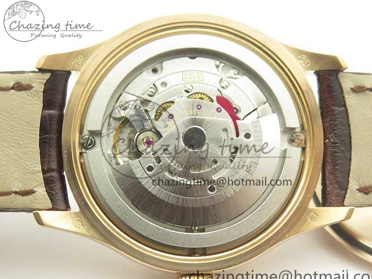 MiroTime 0123 Cellini Time 50509 RG MKF Best Edition White Dial Sticks Marker on Brown Leather Strap A3132 V SoftTouch 3405